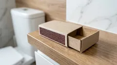 トイレの後ろにマッチ箱を置いて、2つの厄介な問題を素早く解決しましょう。